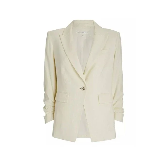NWOT Veronica Beard Hollis Dickey Size 12 Single-Breasted Blazer in Off White